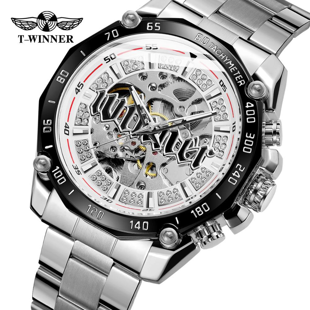 WINNER  Fashion and Leisure Hollow Mechanical Movement Automatic Mechanical Watch