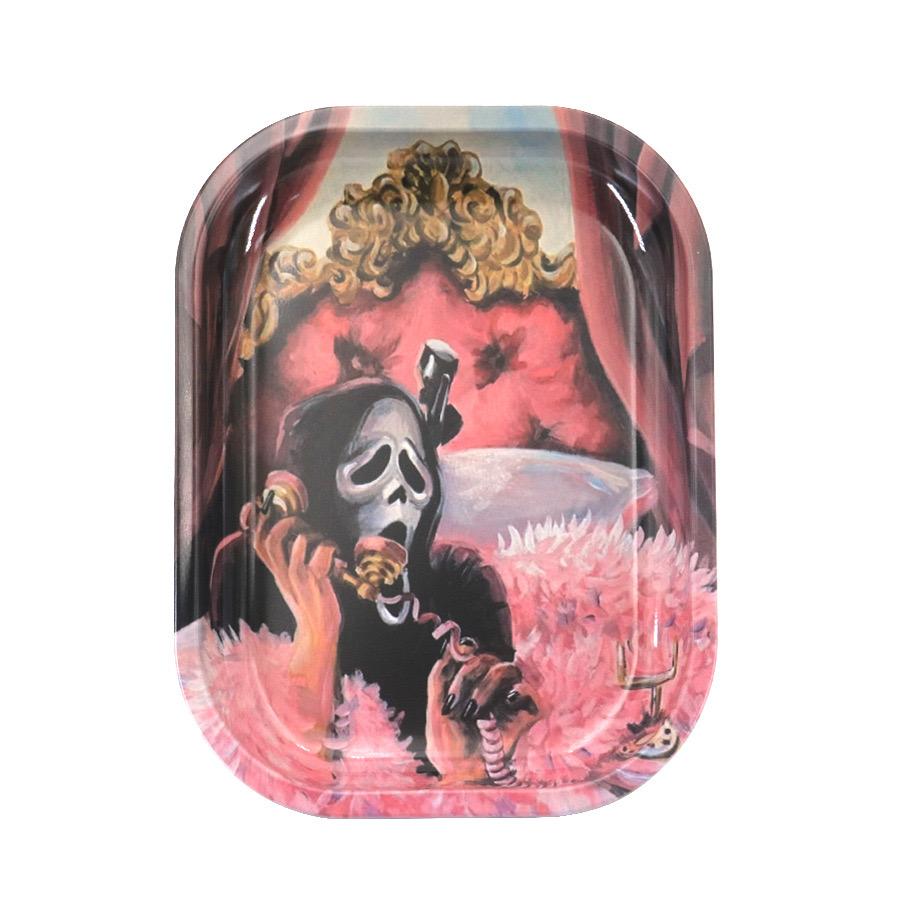 Кейс для хранения Поднос Металлический Поднос для скручивания 18x14см Контейнер из луженой стали Аксессуары для курения сигар