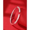 Silver Bracelet S999 Pure Silver Solid Foot Silver Open Couple Silver Bracelet for Men and Women with Minimalist Temperament