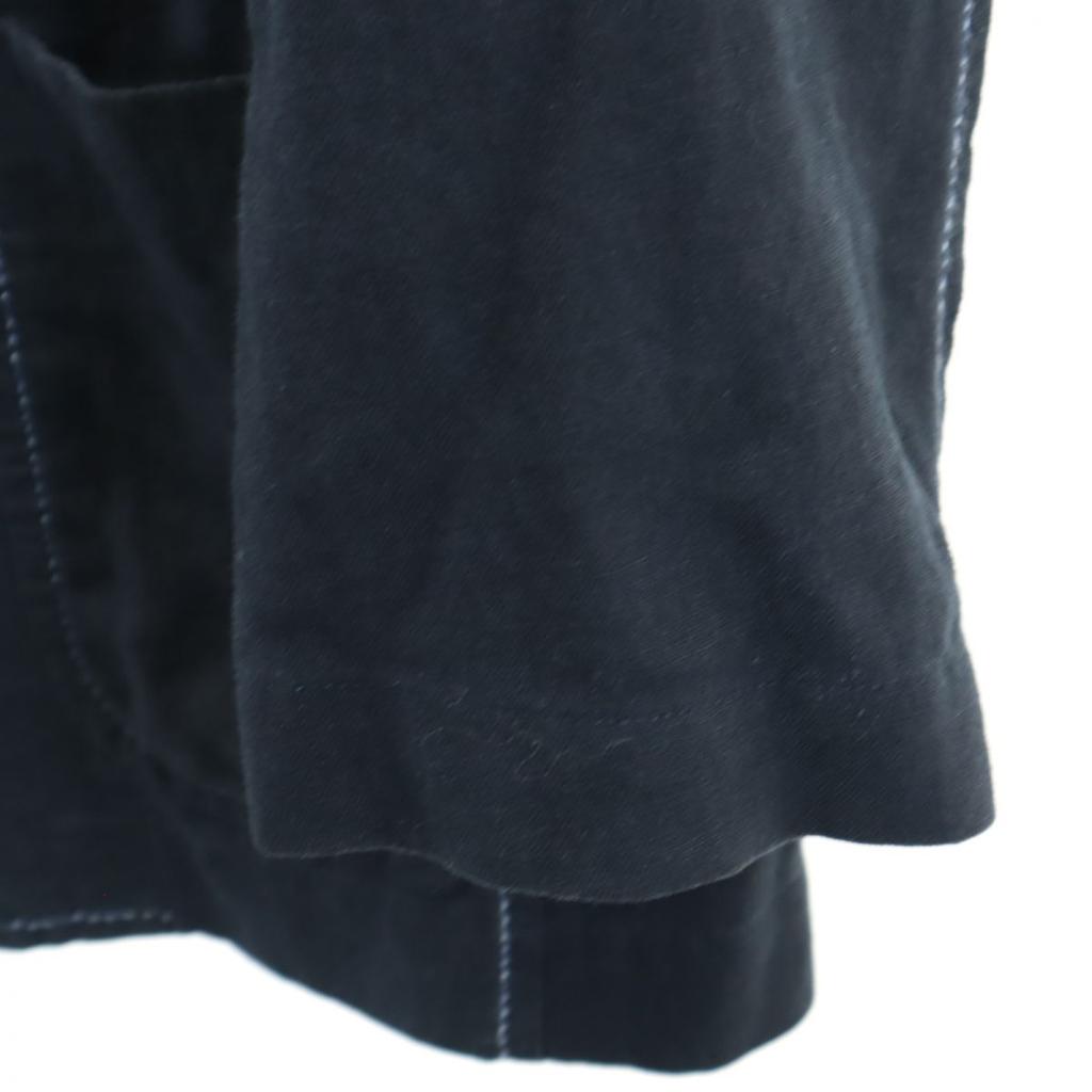 ISSEY MIYAKE Льняной приталенный жакет с длинным рукавом 1 темно-синий мужской б/у