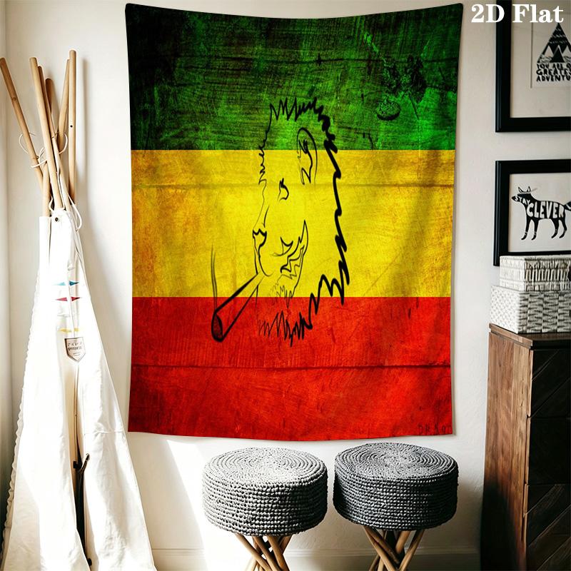 Rasta Lion Tapestry Wall Tapestry Background Cloth Wallmounted Work Of Art Homestay Soft Decoration Tapestry Home Decor