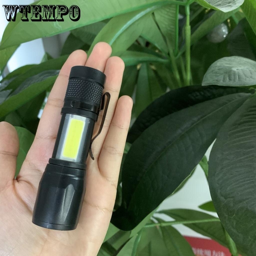 Мощный перезаряжаемый светодиодный фонарик с мини-зумом, уличный кемпинг, сильная лампа, водонепроницаемый тактический фонарик