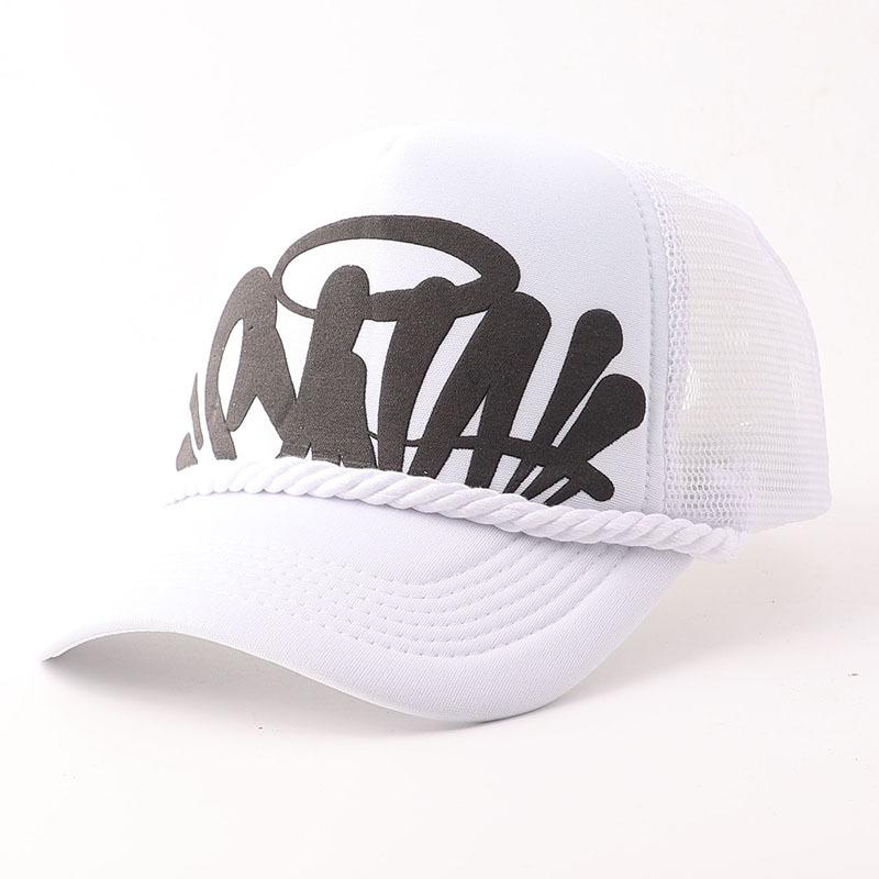 New foam thick rope baseball cap mesh hip hop print truck cap summer hat