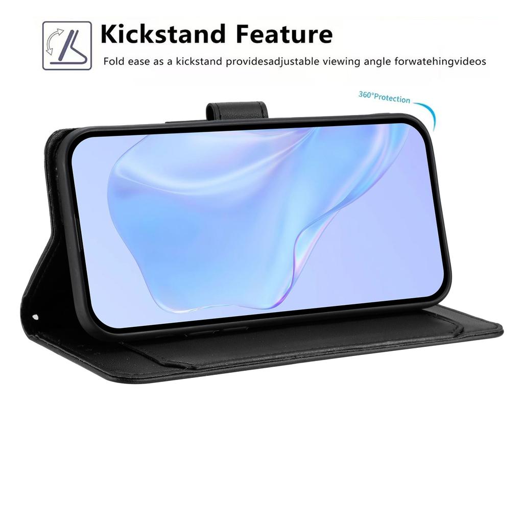 For Honor X9c 5G/Magic7 Lite 5G Wallet Case with Strap/Multiple Card Slots Solid Color Leather Stand Phone Cover