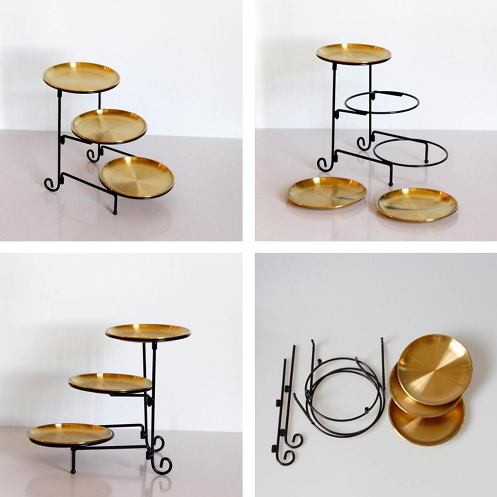 Трехслойная корзина для фруктов из нержавеющей стали, современная многослойная корзина для хранения фруктов и закусок