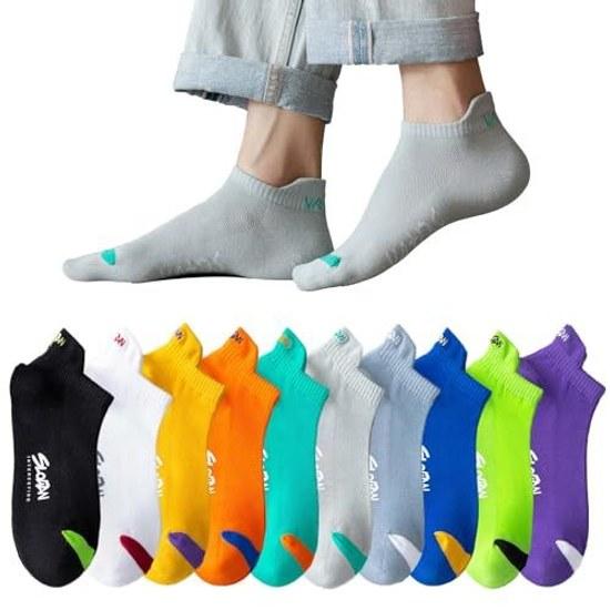 Haomaomao socks mens spring summer short low-cut non-slip colorful sneaker moisture-wicking breathable durable antibacterial deodorant
