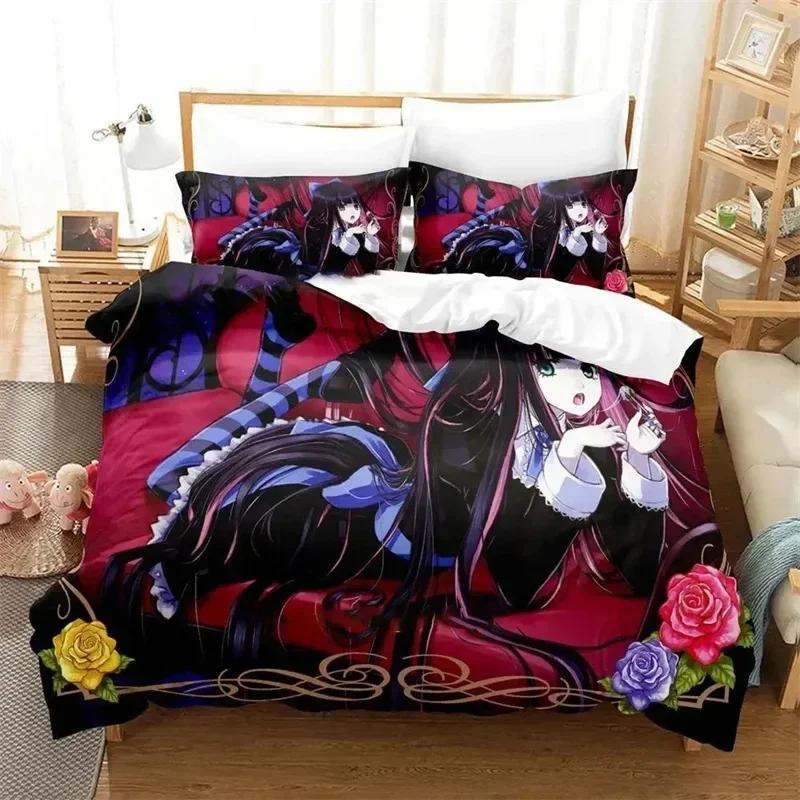 3D Printed Anime Panty Stocking Garterbelt Bedding Set Anime Double Twin Full Queen King Adult Kids Bedclothes Quilt Cover