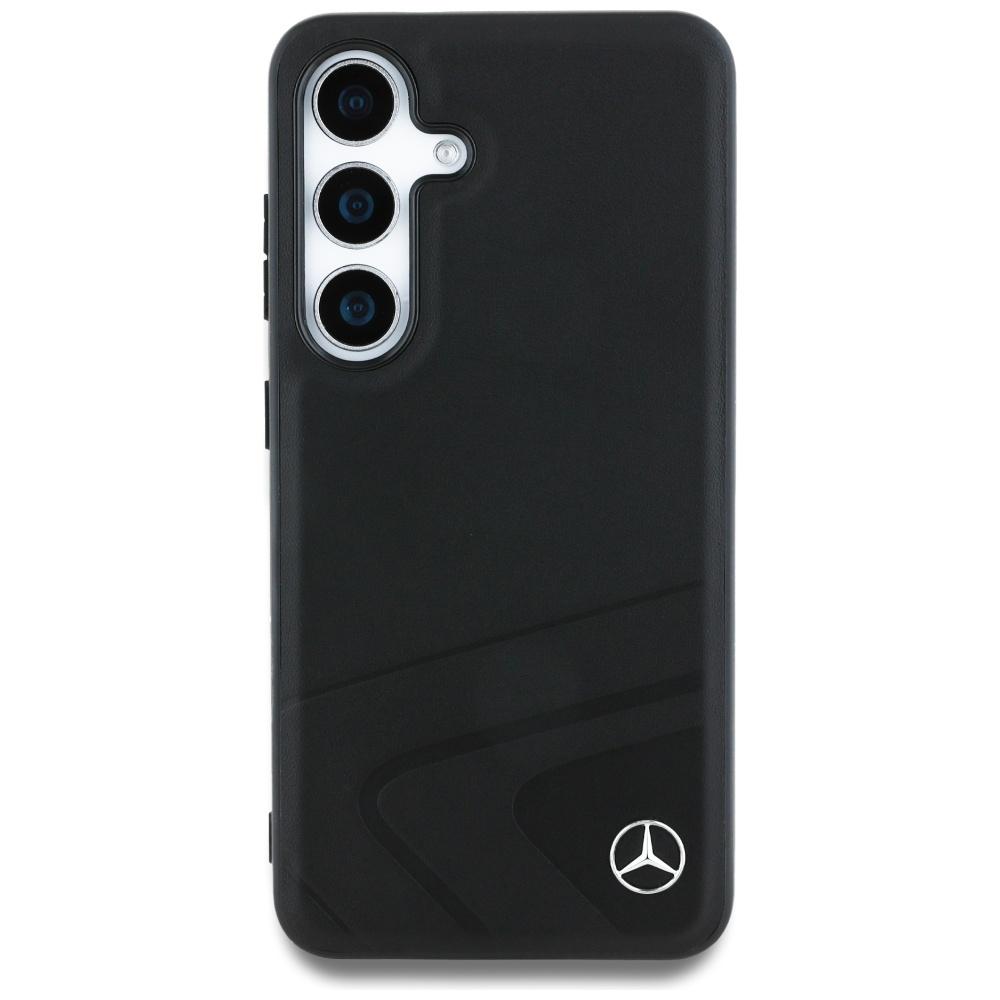 Etui do Samsung Galaxy S25 Mercedes MagSafe Skóra Czarne