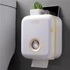 Bathroom Tissue Holder Wall Mounted Toilet Paper Box Waterproof Roll Paper Storage Rack Double Layer Organizer Shelf