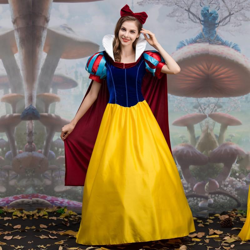 Halloween Snow White Dress Cinderella Costume Adult Stage Play Performance Outfit