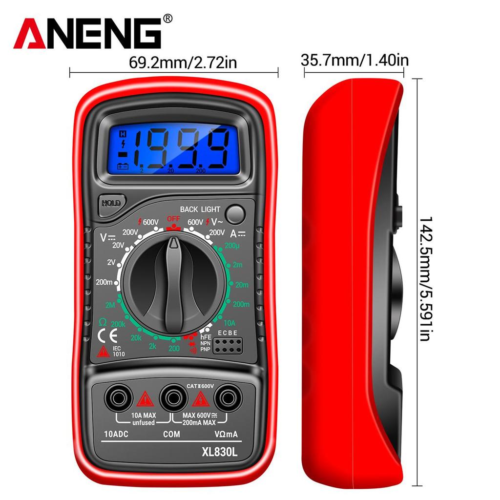 Aneng XL830L цифровой мультиметр ESR метр тестеры автомобильный электрический Dmm транзистор пиковый тестер измеритель емкости