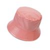Retro Fashion PU Leather Cotton Reversible Sun Hat Fishing Hat Bucket Hat Fisherman Hat