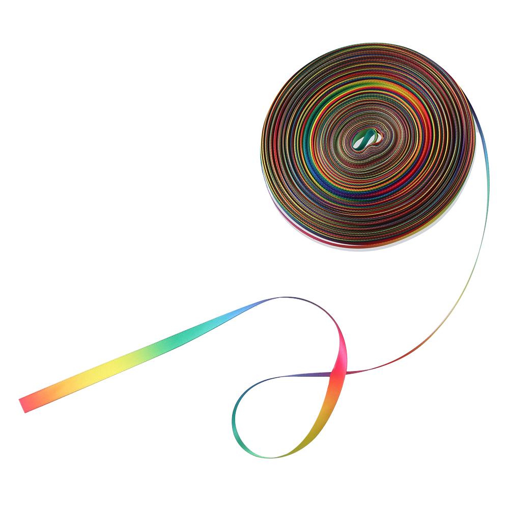 Сделай сам Рафия Пряжа Тай-дай Радуга Атласная Двусторонняя Лента Тай-дай Радужная Градиентная Лента