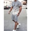 Men's Outfit Summer Short Sleeve T Shirt Set Fashion 2 Piece Sportwear 3D Printed Casual Shorts Sweatshirt Men's Tracksuit