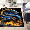 1Pcs Anti Fatigue Kitchen Rugs, Fire Dragon Print Waterproof Non-Slip Thick Cushioned Kitchen Mat Heavy Duty Comfort Standing Mat for Kitchen