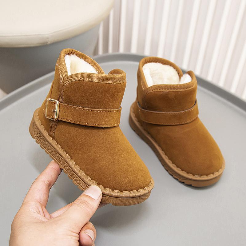 Children's Snow Boots Winter New Girls Fleece Warm Cotton Boots Boys Thickened Short Boots