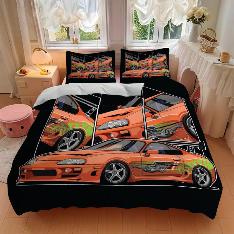 Car Artwork Print 3Pcs Bedding Setduvet Cover With 2 Bedropillowcase Home Birthday Gift