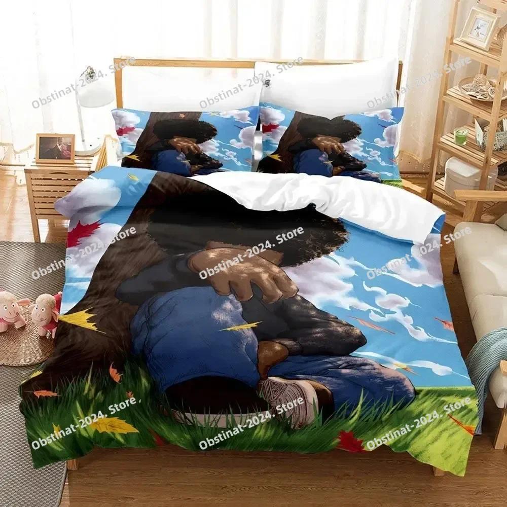 Новый комплект постельного белья The Boondocks Single Twin Full Queen King Size Bed Set Adult Kids Bedroom Duvet Cover Sets 3D Anime Bed Sheet Set
