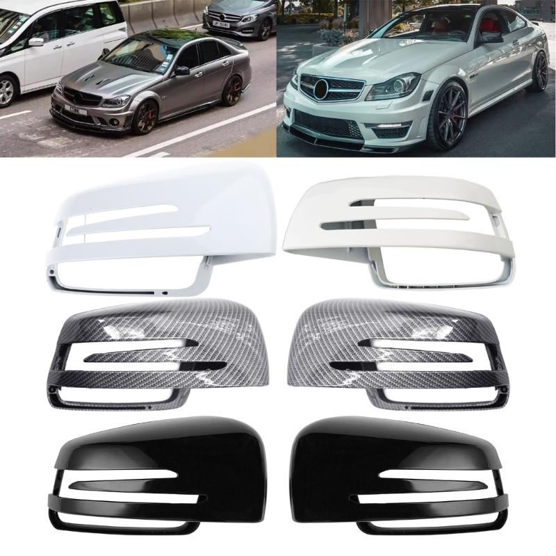 Левая правая боковая дверная крышка зеркала для Mercedes W204 X204 W212 W221 C300 C218 Крышка бокового зеркала автомобиля Корпус крышки крыла