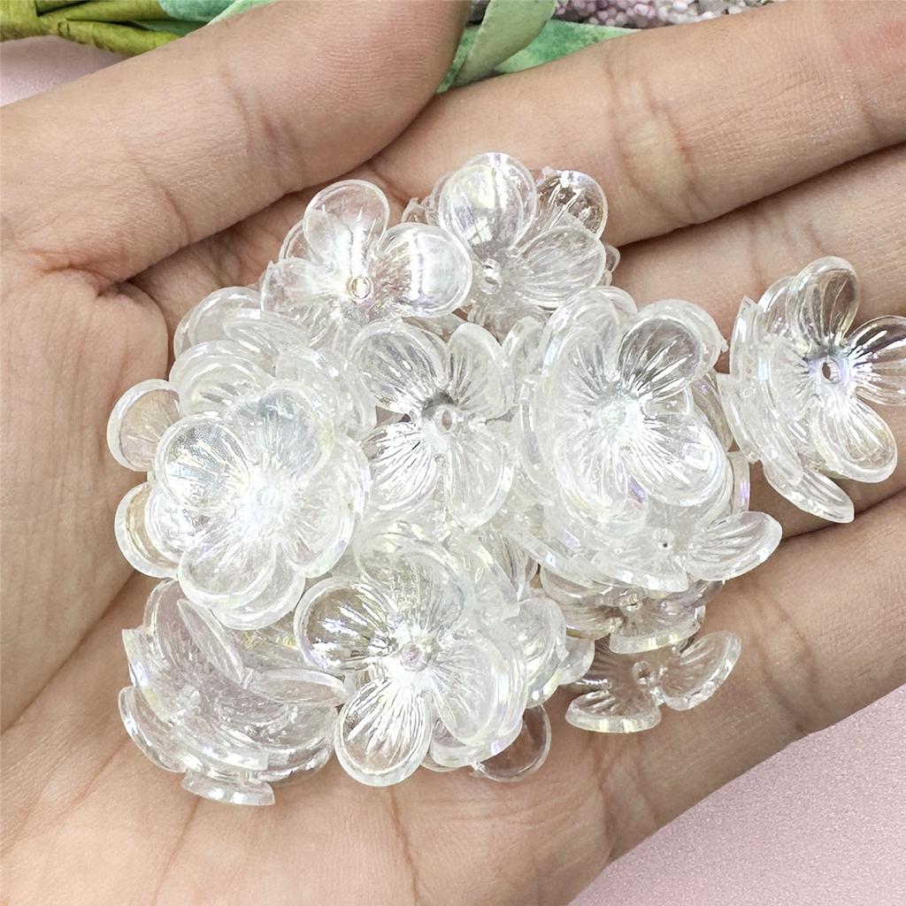 Браслет 15,8 мм, материалы ручной работы, акриловая шпилька, серьги, аксессуары, маленькие цветочные бусины, 100 шт., прозрачные хрустальные модные аксессуары