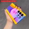 2DFlat Samsung phone case Vibrant Purple & Yellow Dreamy Face Art Phone Case Applicable to Galaxy S22 S23 S24 S25ULTRA S26 A12 A13 A14 A15 A16