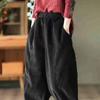 Корейский шик осень-зима винтажные вельветовые брюки новые повседневные теплые длинные брюки с высокой талией ретро-брюки длиной до щиколотки в уличном стиле модные брюки