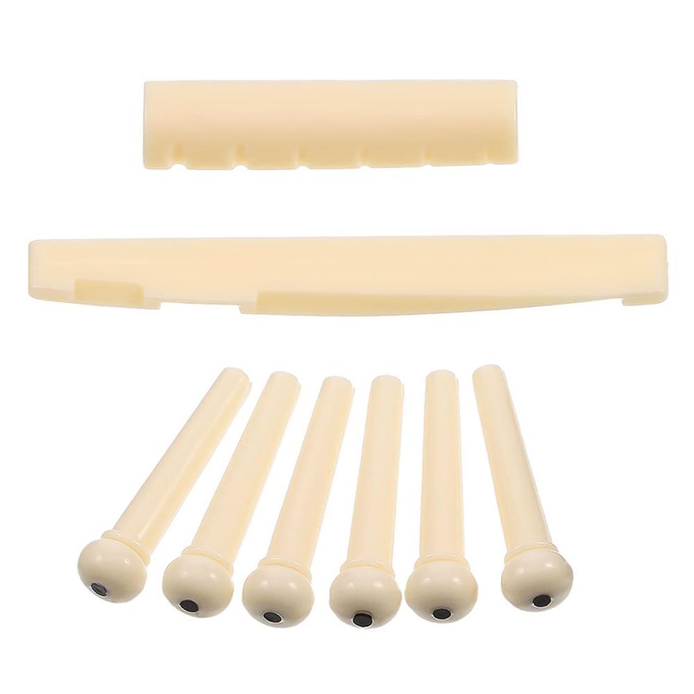 Комплект аксессуаров для акустической фолк-гитары, включая штифты для моста + гитарные гайки + целлулоидные медиаторы + гитару