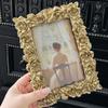 European Style Rose Edged Picture Frame 5/6/7 Inch Gold Photo Frame Rectangular Romantic Gift Photo Props Frame Ornaments