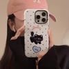Film Ins Polka Dot Bow Black Cat for IPhone15 for Apple Phone Case 17pro Max for 13 Hard Shell 16