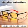 Новые очки для пресбиопии с защитой от синего света и ночным видением, высокой четкости, ультралегкие, для защиты глаз, для чтения +1.0 до +4.0