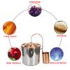 New 10/18/ 30l DIY Moonshine Still Alcohol Copper Distiller with Water Circulation Pump Wine Brandy Essential Oil Brewing Set Kit