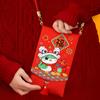 Hongbao 2025 Red Envelope Purse Snake Year Mascot Creative Money Packing Bag  Chinese Dragon Year