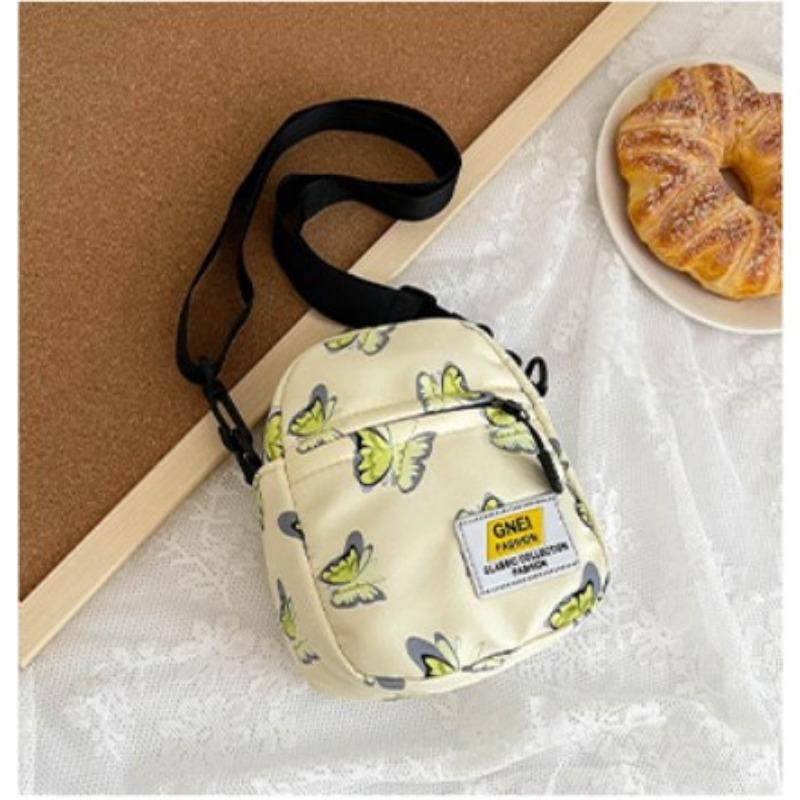Маленькая детская сумка через плечо с бабочкой, женская милая новинка 2023 года, новая сумка через плечо в иностранном стиле, кошелек для детского сада