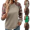 Ayollar Modasi Kundalik Pullover Uzun Qo'lli Kletkali Patchwork Sviter Top