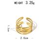 Кольцо из нержавеющей стали, Вакуумное покрытие 18K золотом, Бирюзовый крест, Разомкнутый, Одиночный браслет
