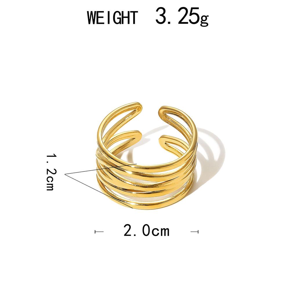 Кольцо из нержавеющей стали, Вакуумное покрытие 18K золотом, Бирюзовый крест, Разомкнутый, Одиночный браслет