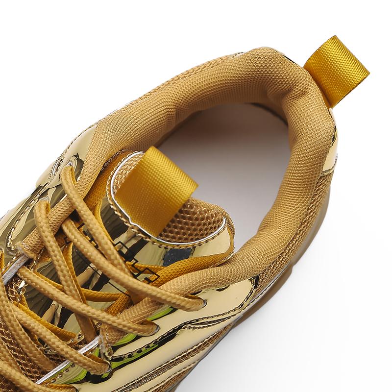 Мужская золотая спортивная обувь кроссовки студенческие хип-хоп черные туфли высокие баскетбольные кроссовки большого размера