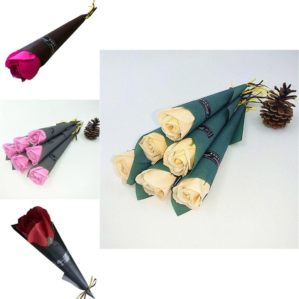 Элегантный букет из мыльных роз и вечных цветов, идеально подходящий для подарков на день рождения и ко Дню святого Валентина