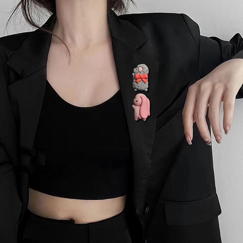 Мультяшная Брошь Животное Милая Черепаха Кролик Овца Слон Брошь Значок Булавка на Лацкан Одежда Рюкзак Декор Украшения Для Фестиваля Подарки