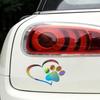 Love Feet Car Sticker Heart-shaped Footprint Car Sticker Cover Scratches Body Door Sticker
