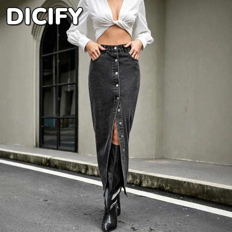 Женская модная повседневная юбка DICFY однотонная с принтом