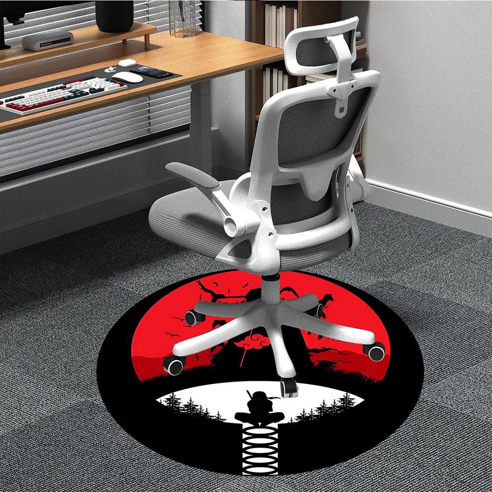 1pc Naruto Chest Office Round Area Rug, Indoor Mat Suitable For Office, Under Office Chairs Bedroom Living Room Home Decor, Room Deco029