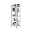 Yunshuang 5-Tier Steel-Wood Kitchen Storage Shelf