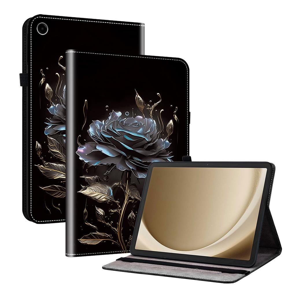 Кожаный чехол для Samsung Galaxy Tab A11+ с принтом, подставка, чехол для планшета с отделениями для карт