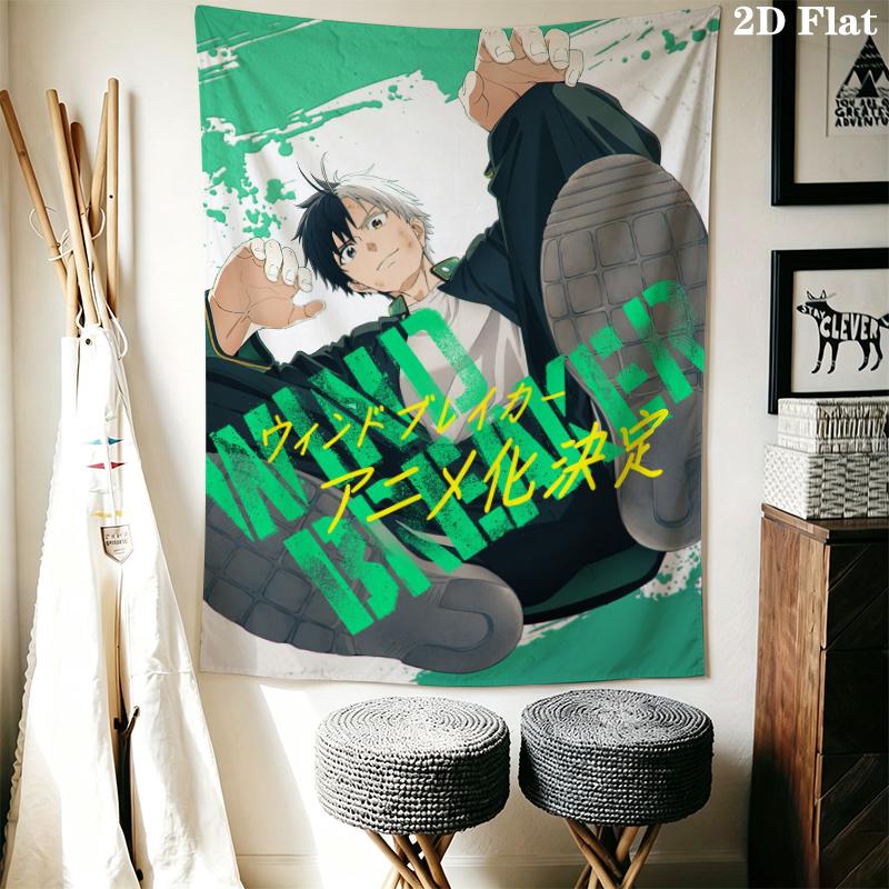 WIND BREAKER Wall Tapestry Aesthetic Wall Hanging Printed Fabric Blanket Decorative Tapestries for Bedroom Living Room Home Decor
