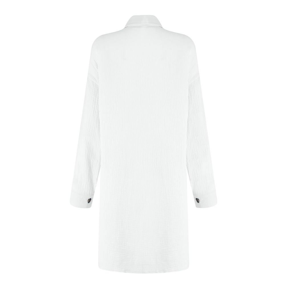 13/5000 Женское модное платье с V-образным вырезом, свободного кроя, с длинным рукавом