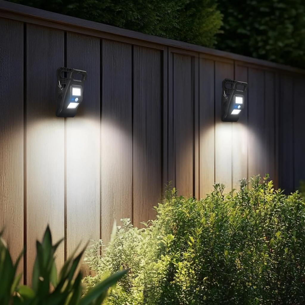 Camping Clamp Lights Solar Motion Sensor Lights Waterproof Outdoor Lights 360° Adjustable Lights Portable Safety Lights