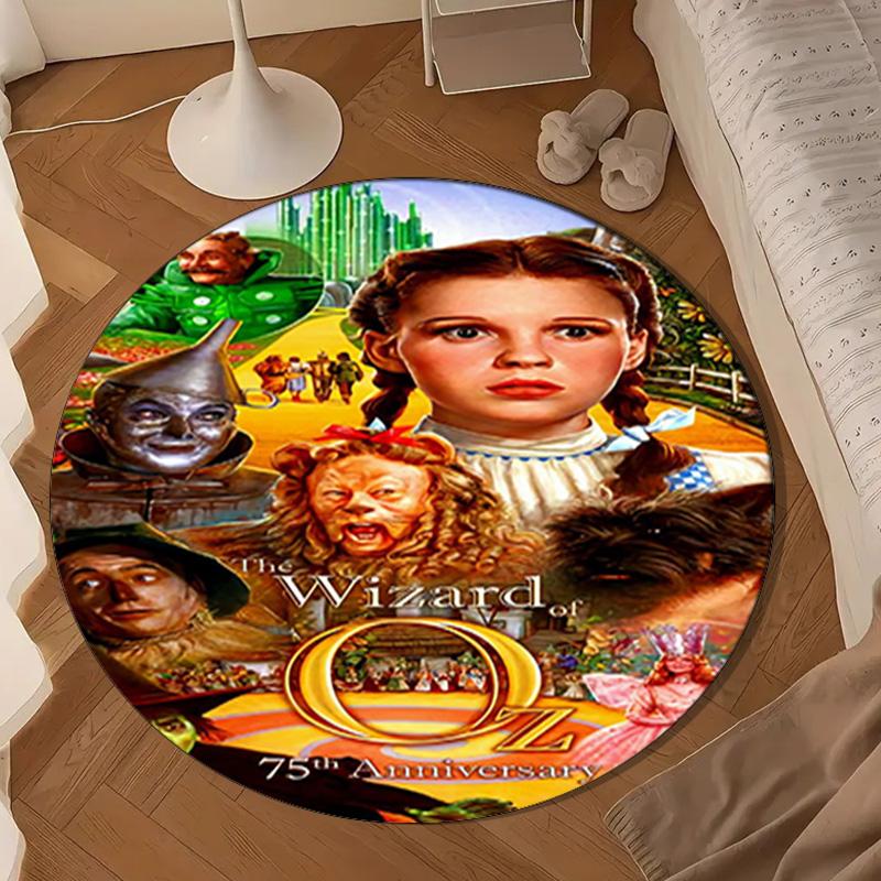 Wonderful Wizard Adventure Round Rug for Livingroom,Bedroom, Palyroom, Chair Rug, Area rug, Circle Carpet, Large Size Fan Christmas gift