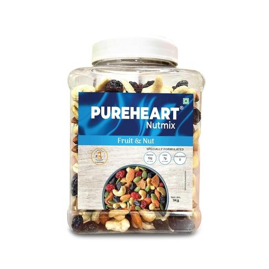 Pureheart Nutmix Fruit & Nuts (1 kg) Natural Premium Mix Nuts (Cashews, Almonds, Raisins, Cranberries) & Crunchy Dry Fruits Panchmeva