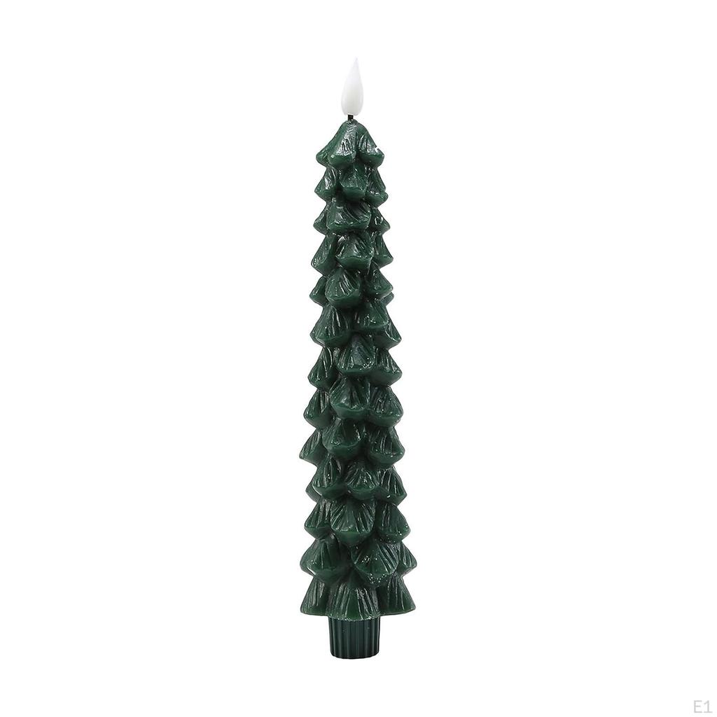 Flameless Taper Candles Christmas Decoration Desktop Holiday LED Candlesticks Ornament